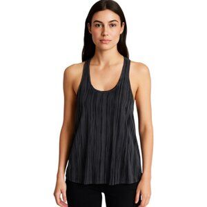 Reiss Size 0 Grey Striped Racerback Silk Tank Blouse